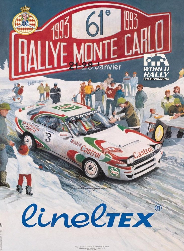 Monte Carlo Rally Poster, 1993 for sale at Pamono