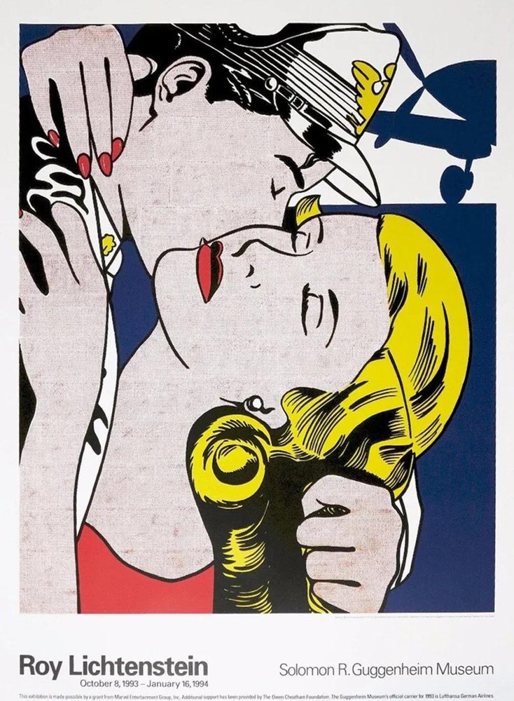 Affiche Art Roy Lichtenstein - Kiss V 35.5x28cm main image 0