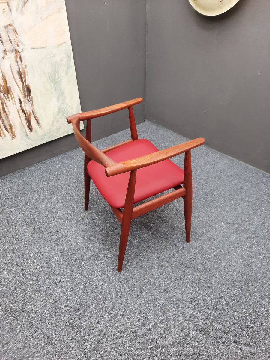 Model 35 Chair Danish Ch-35 Teak Chair by Hans J Wegner for Carl Hansen & Son, 1950s ...