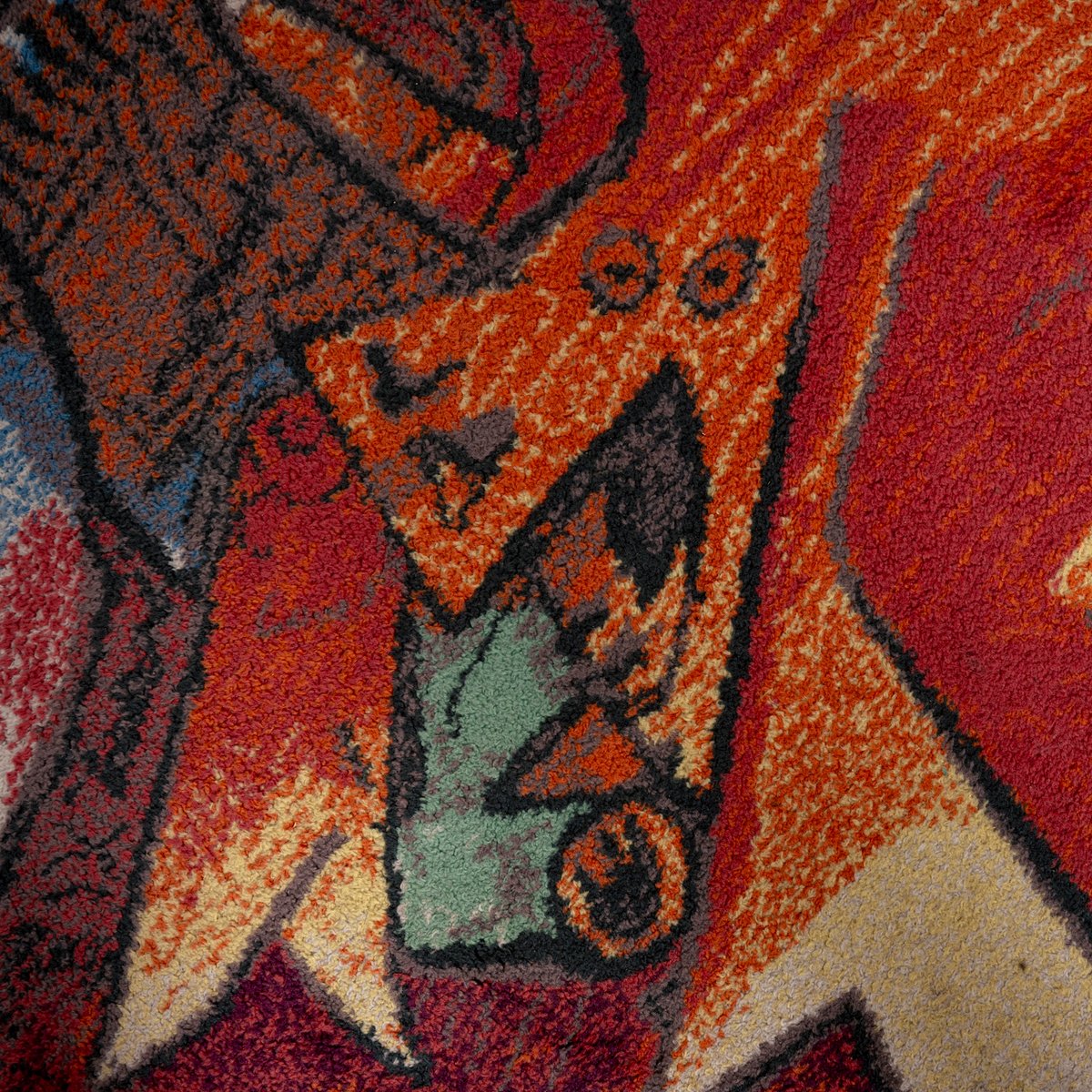 Wool Rug with Run of the Bulls by Pablo Picasso Print from Ege ...