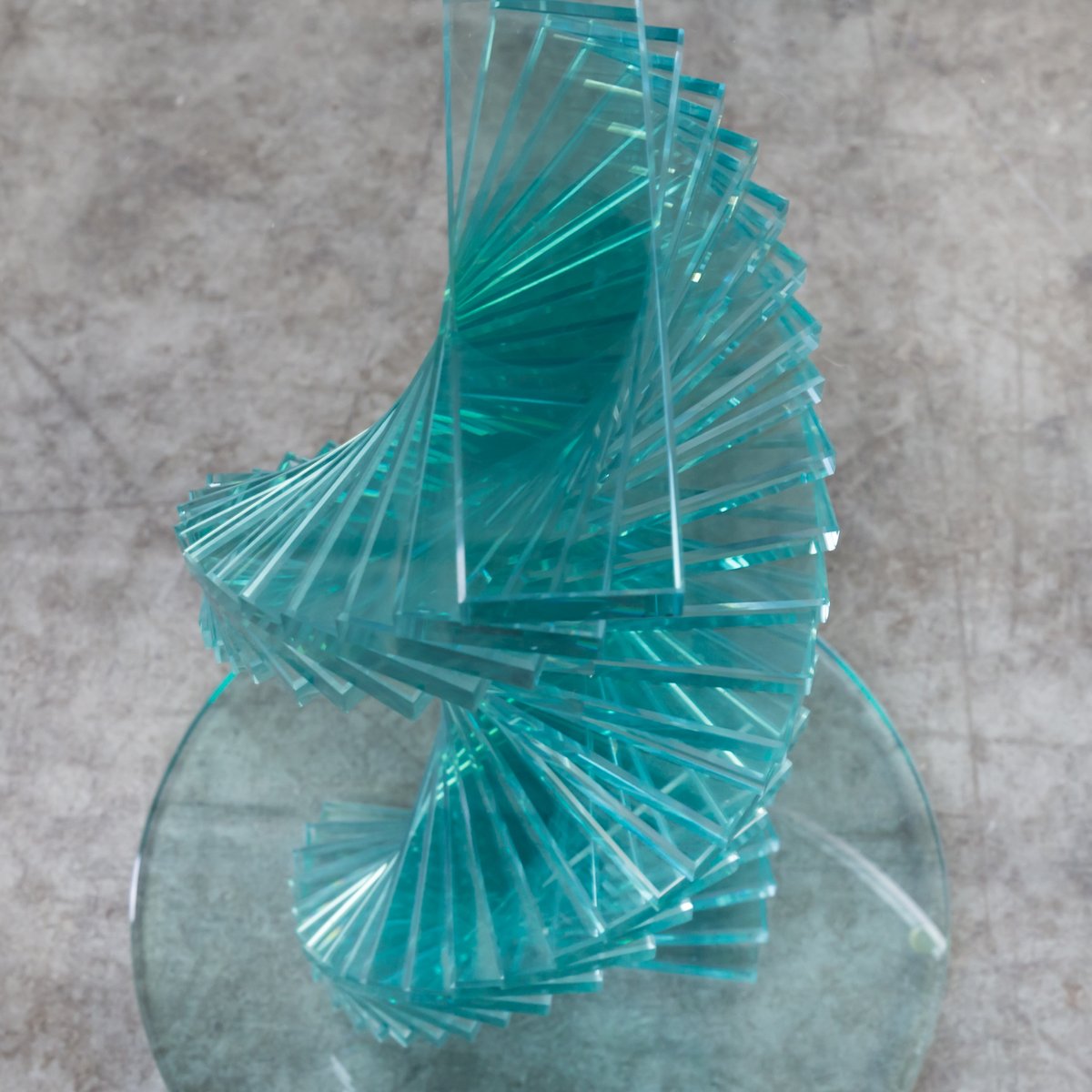Vintage Spiral Glass Side Table From Ravello For At Pamono Vintage Spiral Glass Side Table From Ravello