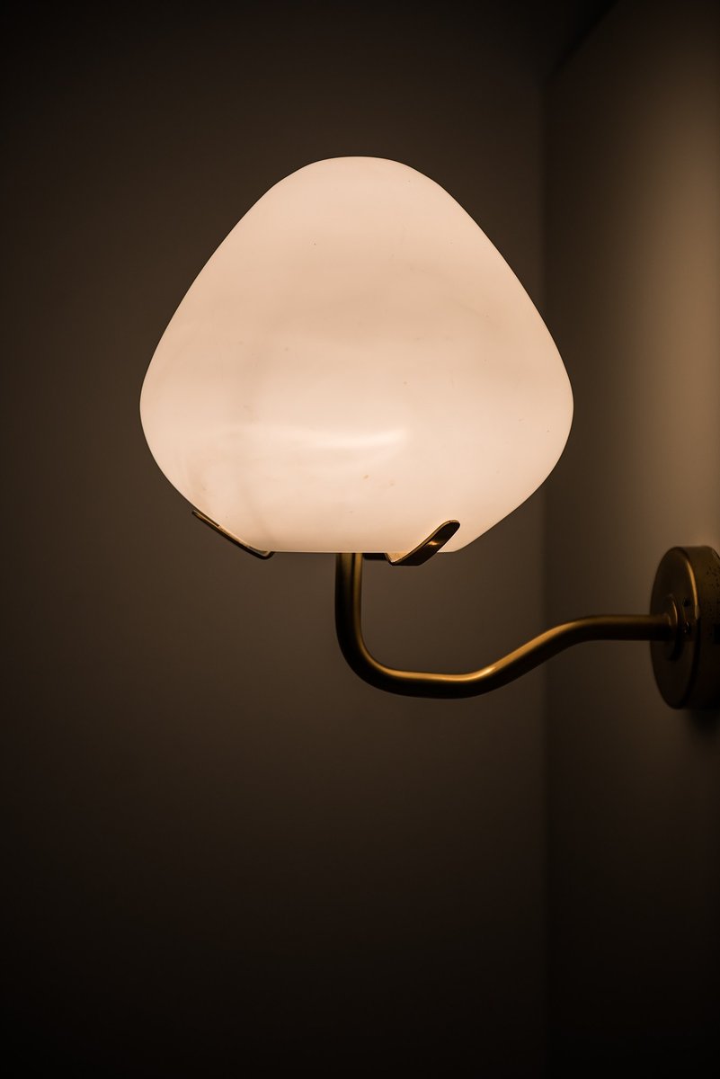 Lampada da parete vintage grande di ASEA, anni '50 in ...