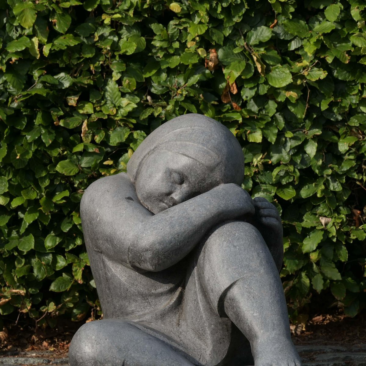 Blue Stone Statue by Jan Keustermans, 1990s for sale at Pamono