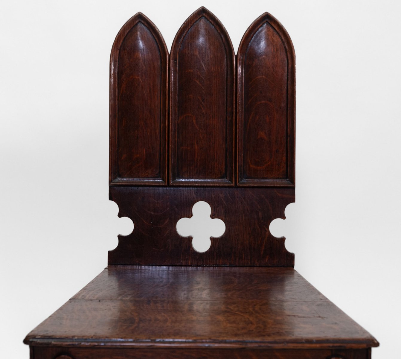 Chaises d'Entrée Regency Revival en Chêne, Angleterre, 1830s, Set de 2 ...