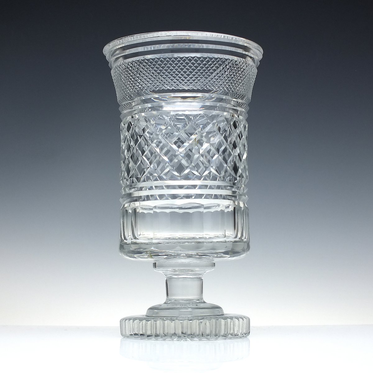 Large Victorian Cut Glass Flower Vase, 1890s for sale at Pamono