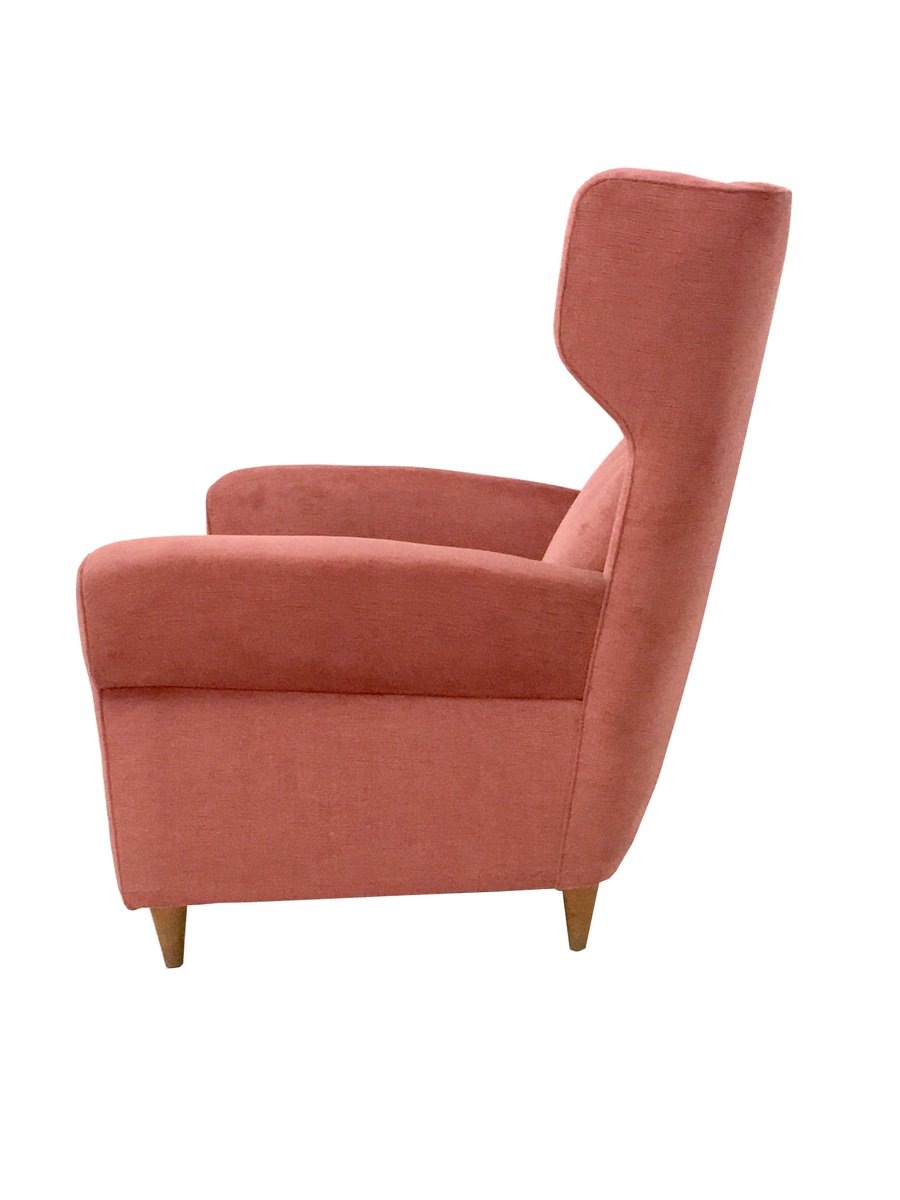 Roter Samtsessel von Paolo Buffa, 1940er bei Pamono kaufen