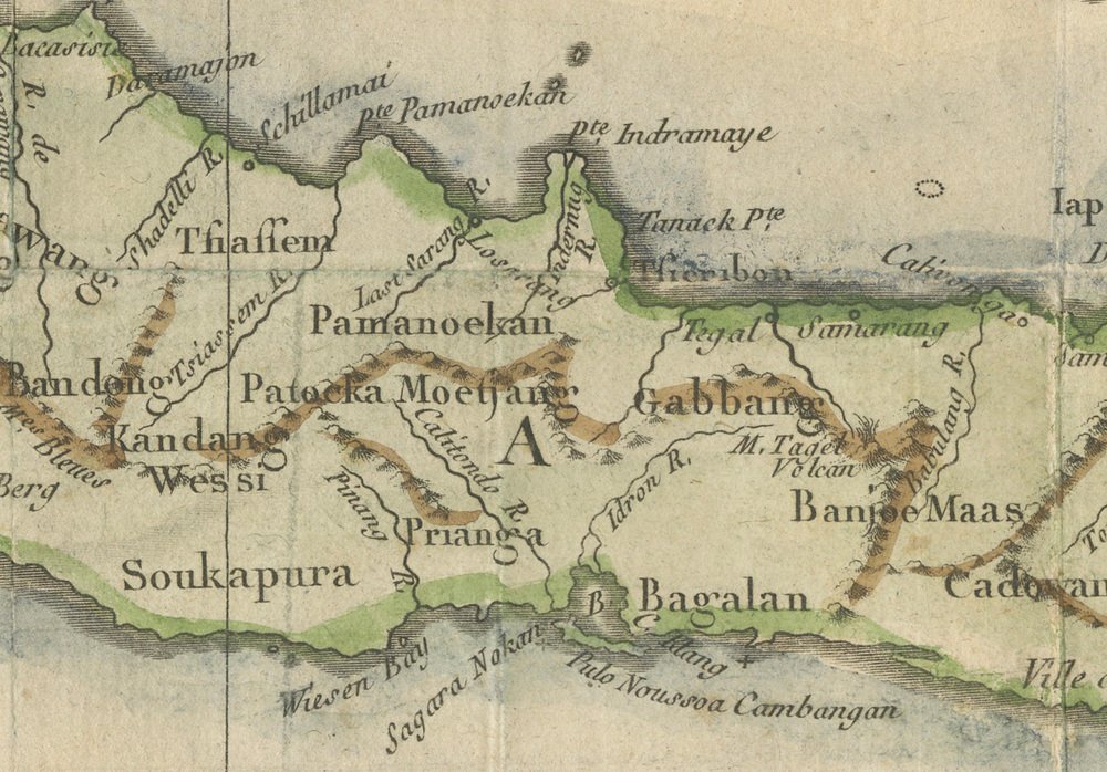 French Map of Java and Bali with Borneo Coast for sale at Pamono