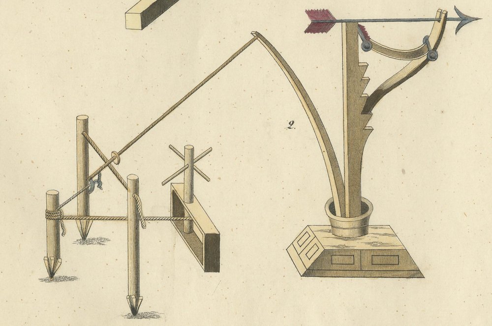Von Reibisch, Medieval Siege Engines and Catapults, 1842, Print for ...