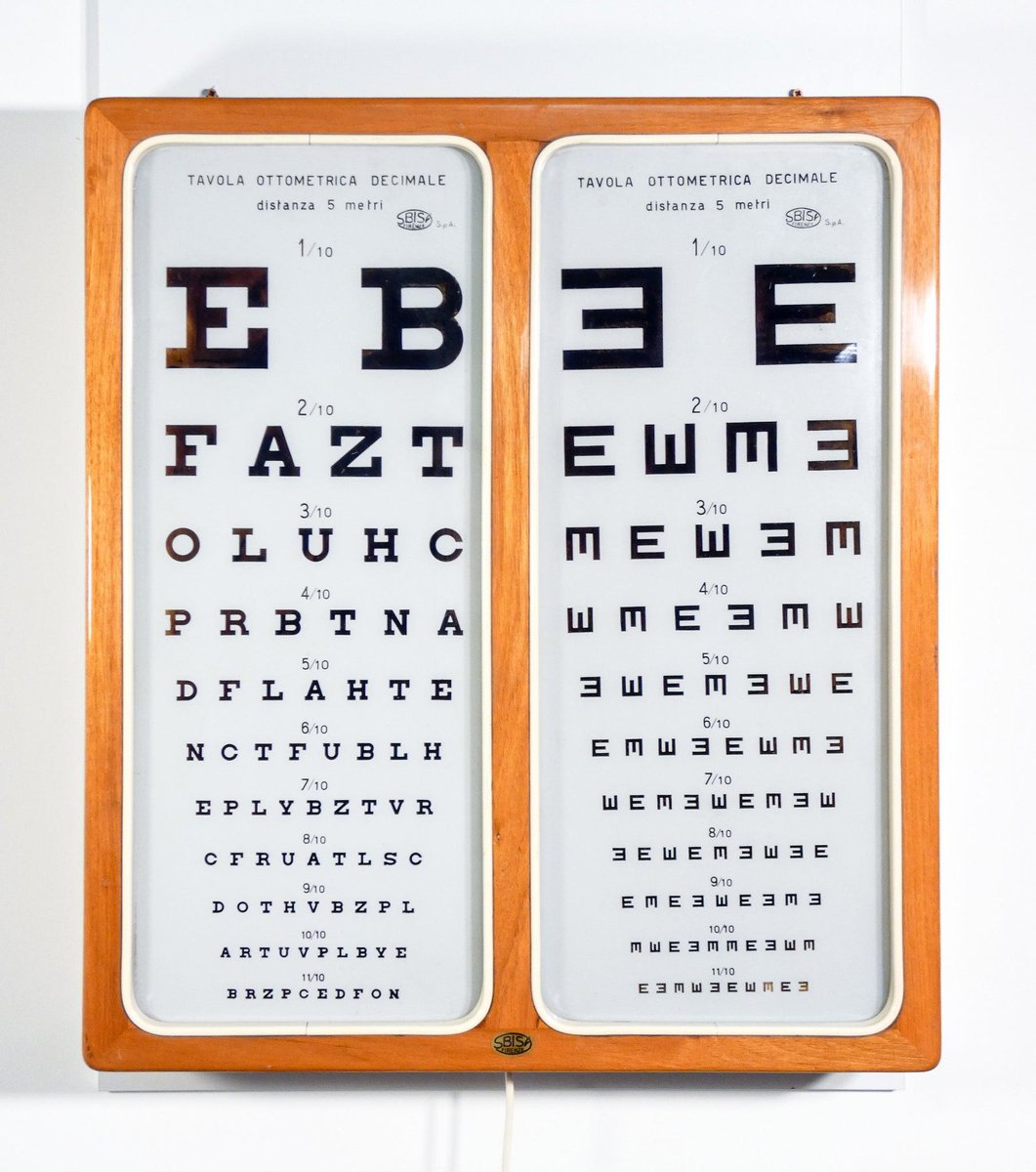 Decimal Optometric Table Sign, 1890s for sale at Pamono