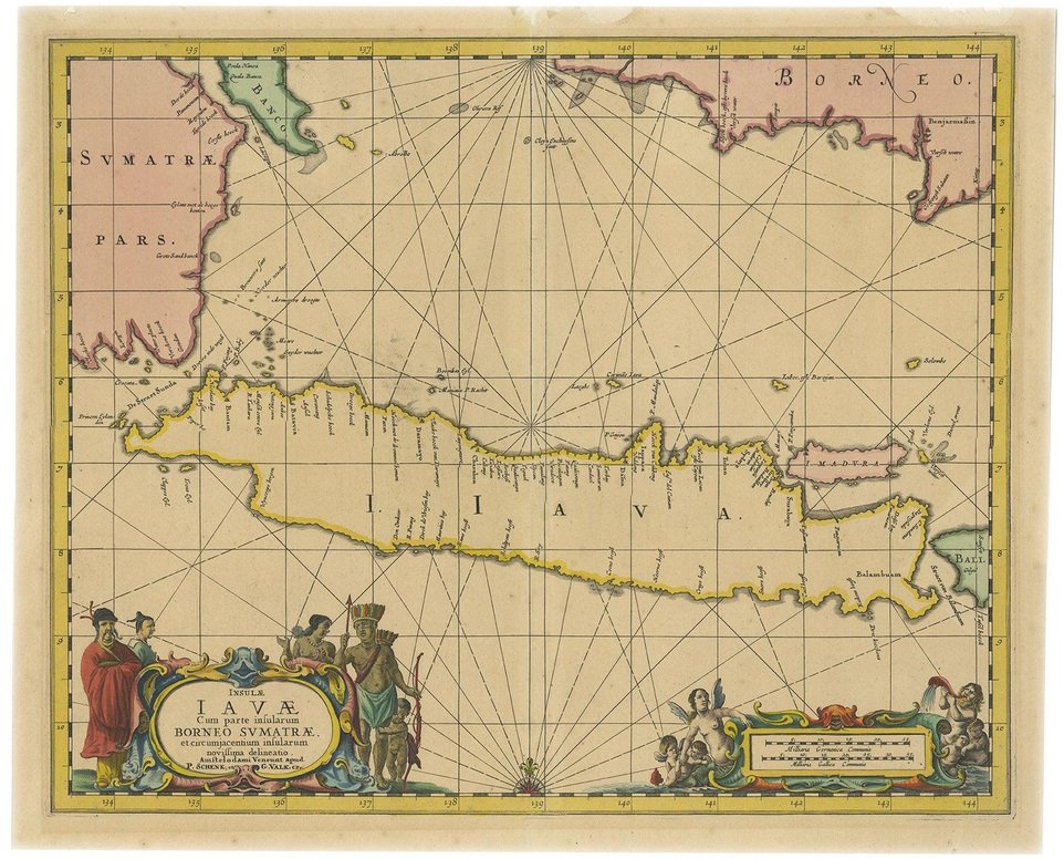 Antique Map of Java in the Dutch East Indies, 1690 for sale at Pamono