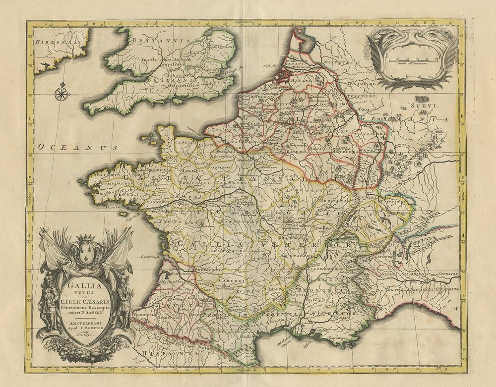 Antique Map of France by Mortier, 1710 for sale at Pamono