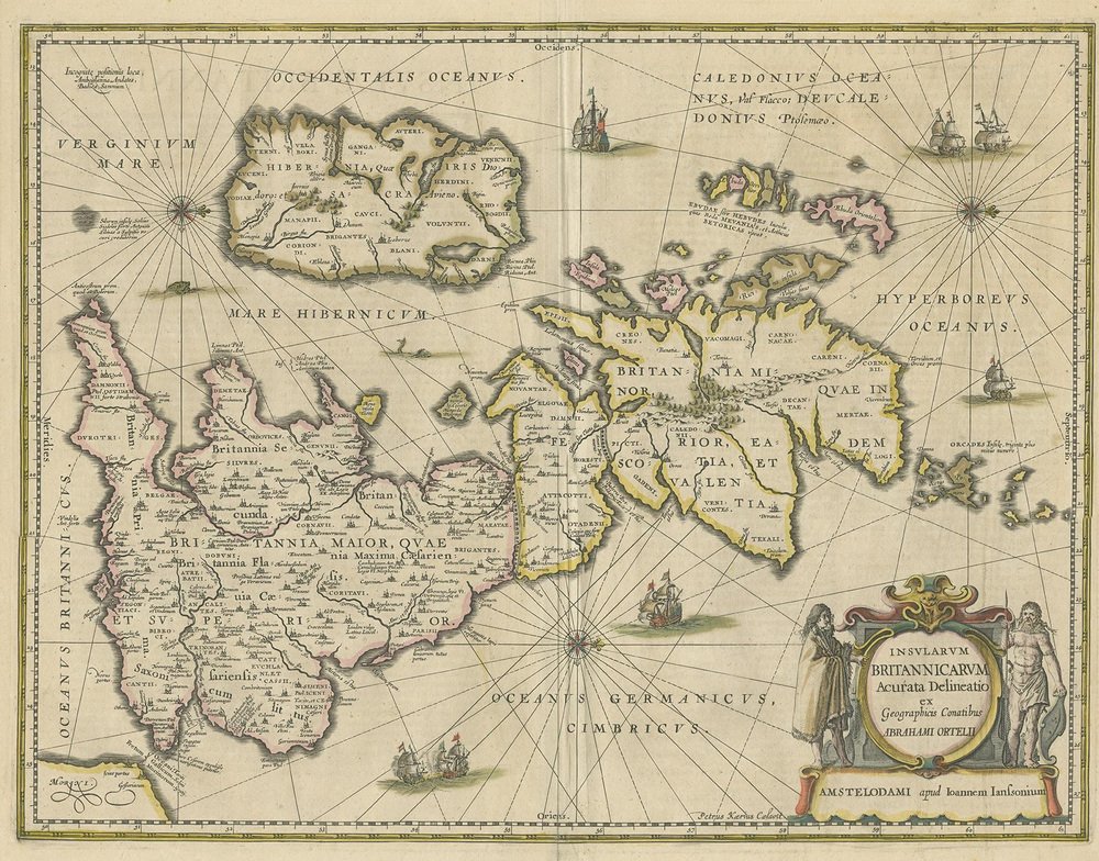 Antique Map of the Ancient British Isles by Janssonius, 1640 for sale ...