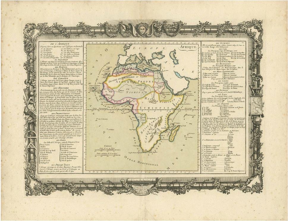 Antique Map of Africa by Claude Buy De Mornas, 1761 for sale at Pamono