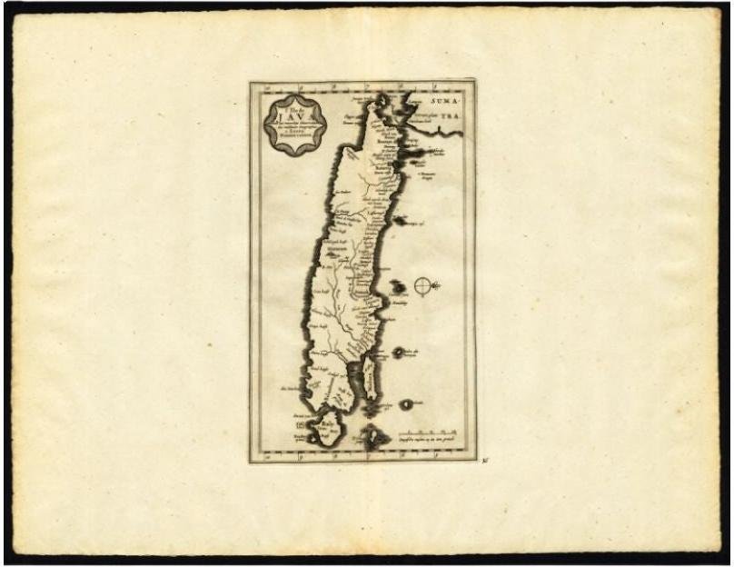 Antique Map of the Island of Java by Van Der Aa, 1725 for sale at Pamono