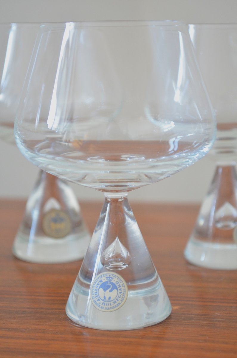 Vintage Princess Brandy Glasses by Bent Severin for Holmegaard, Set of