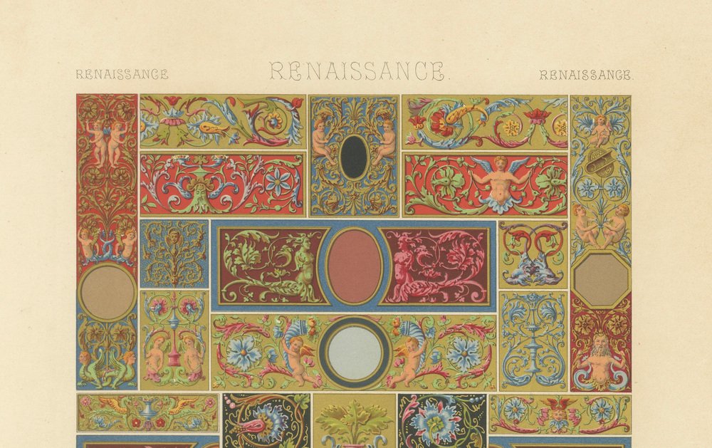 Renaissance Decorative Borders and Panels, 1869, Paper for sale at Pamono