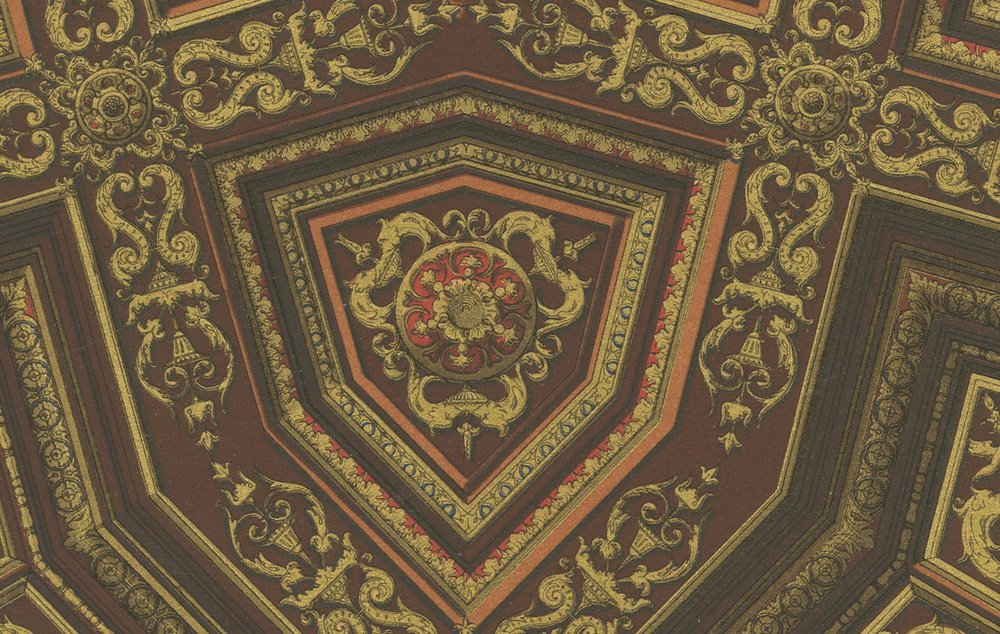 Paper Building Design Renaissance Renaissance Ceiling Design, 1869, Paper for sale at Pamono