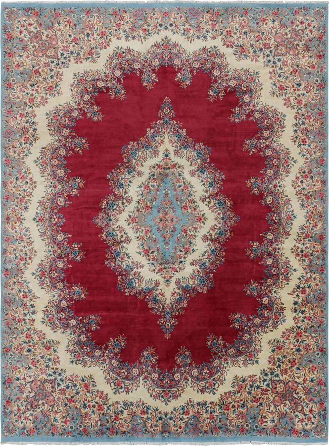 Vintage Middle Eastern Rug in Red with Medallion for sale at Pamono