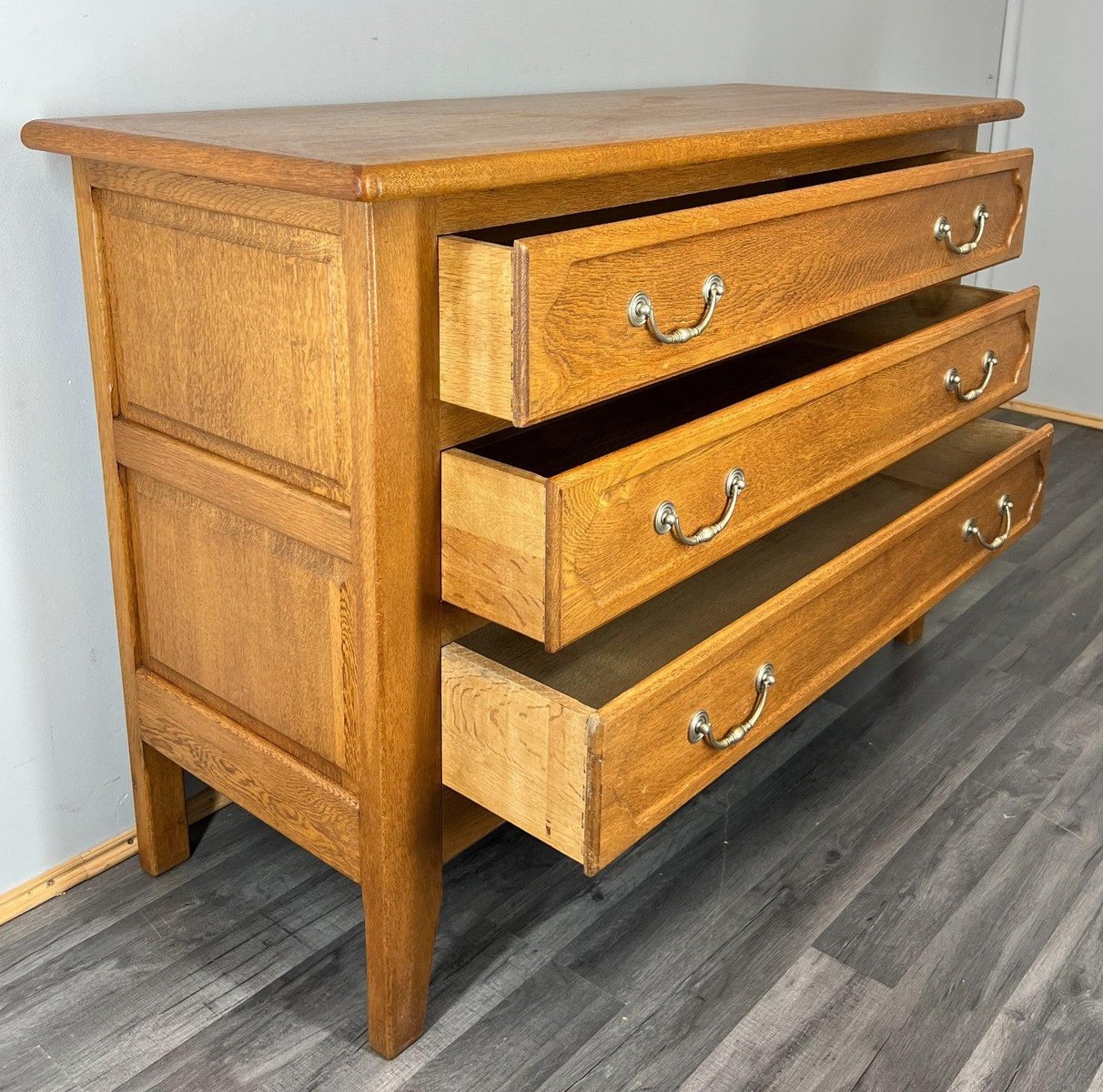 Vintage French Style Oak Chest of Drawers for sale at Pamono