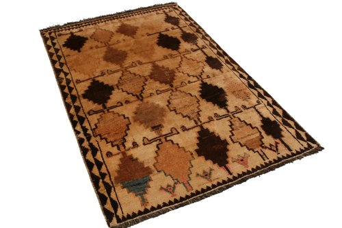Gabbeh Diamond Pattern Vintage Gabbeh Rug with Diamond Pattern for sale at Pamono