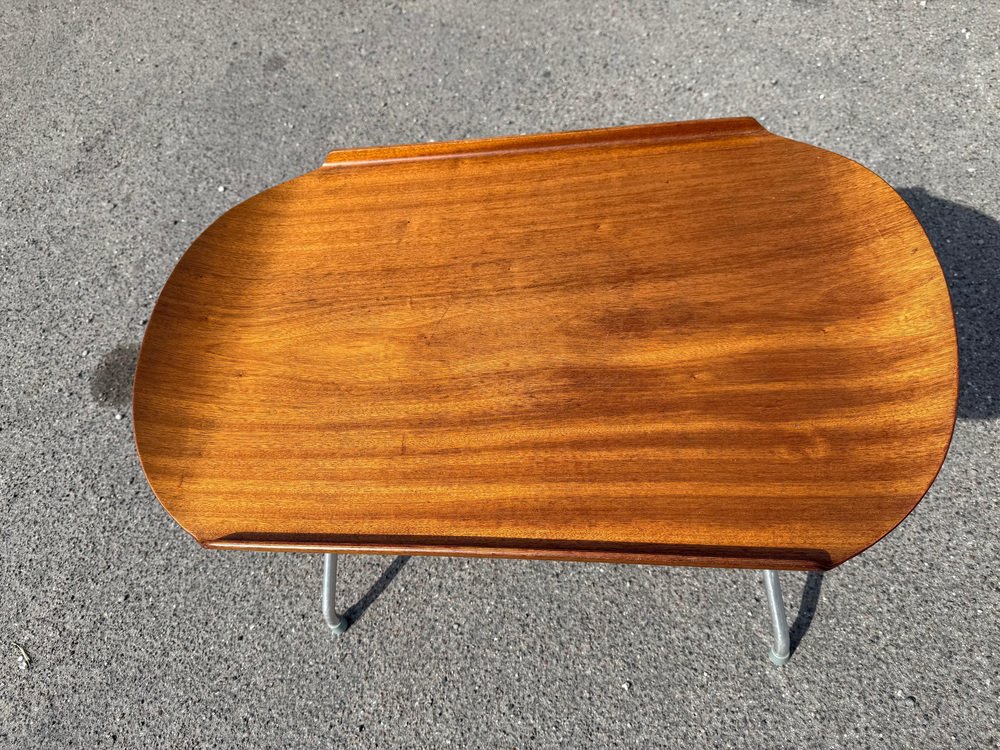 Mid Century Teak Alminette Folding Tray Table Norway 1960s For Sale 
