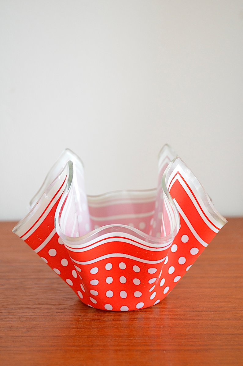 Mid-Century Petticoat Handkerchief Vase from Chance Glass, England ...