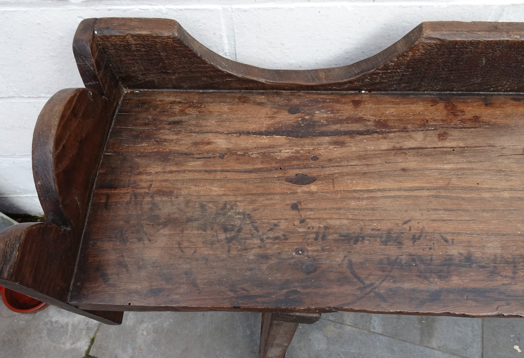 Antique Rustic Oak Bench, 1800s for sale at Pamono