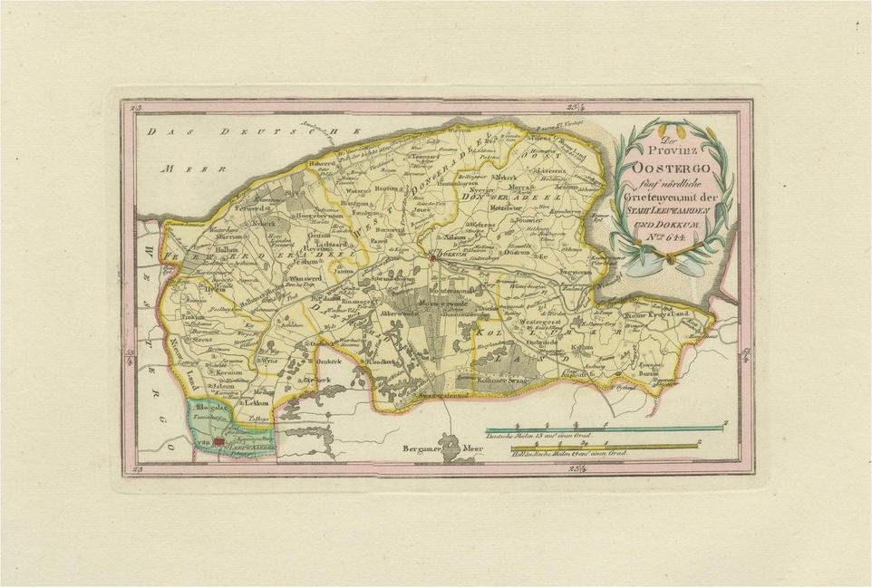 antike-karte-von-leeuwarden-und-dokkum-in-friesland-von-von-reilly