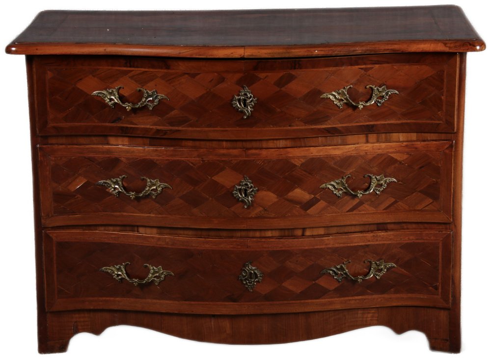 Antique Baroque Chest of Drawers in Walnut, 1750 for sale at Pamono