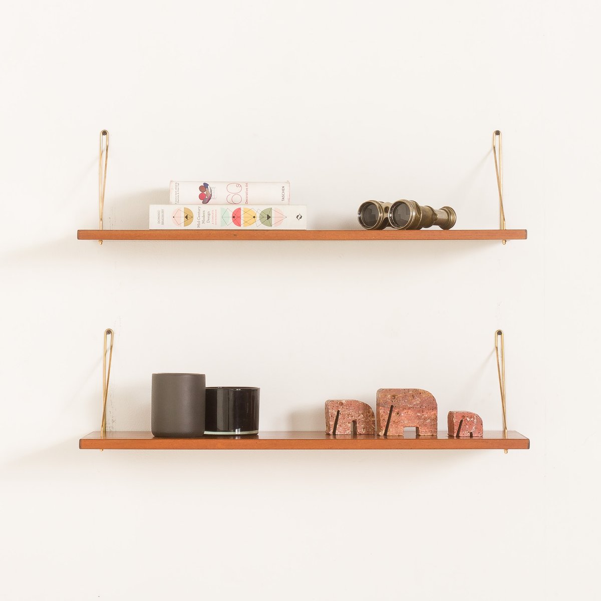 Mid-Century Modern Danish Teak Floating Shelves, 1960s, Set of 2 for ...