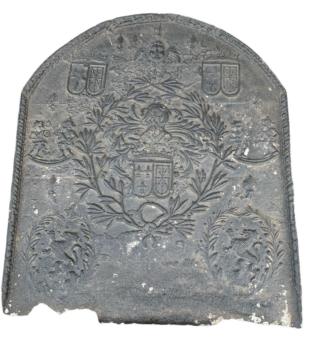 Plaque Ancienne En Fonte - Chef Amérindien Mohawk - Art Déco Bern Shutte