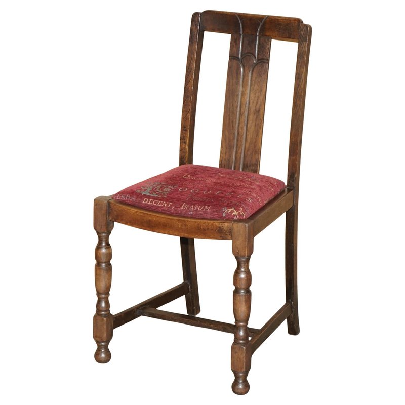 Englis Art Deco Hall Chair in Oak, 1930s for sale at Pamono