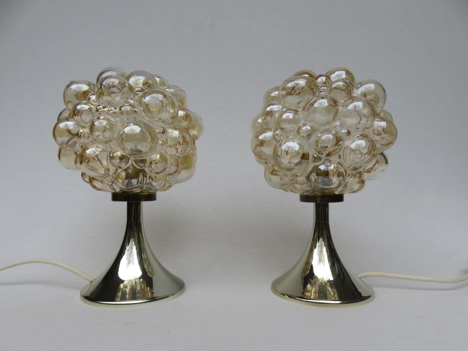 Bubble Glass Table Lamps By Helena Tynell For Limburg 1960s Set Of Bubble Glass Table Lamps By Helena Tynell For Limburg 1960s Set Of 2