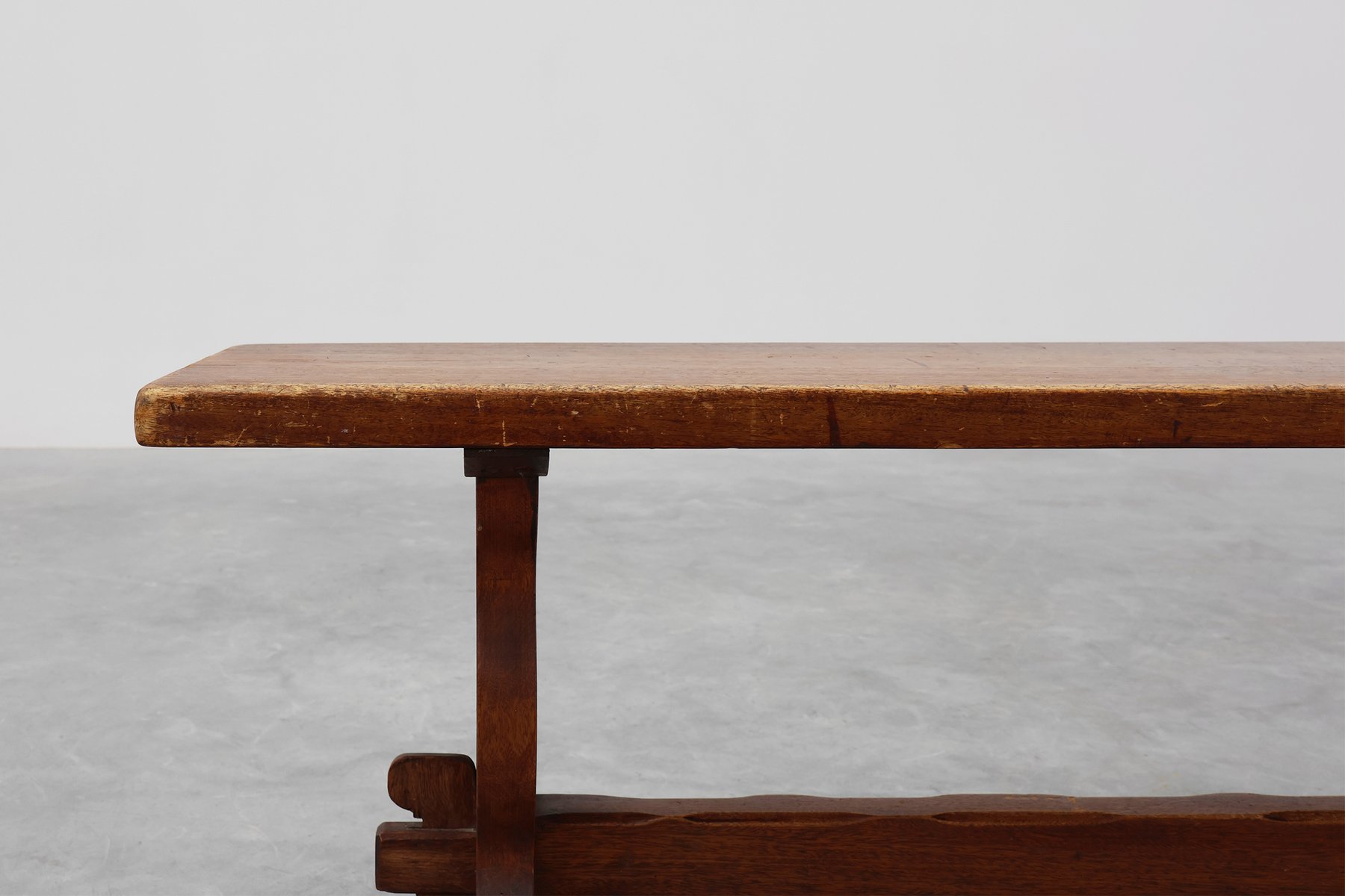 Rustic Oak Bench, France, 1900s for sale at Pamono