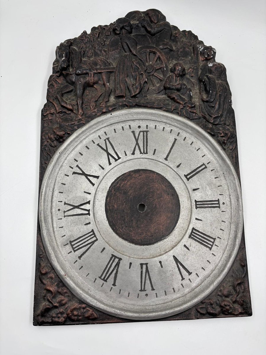 Heavy Cast Iron Clock Plate, 1890s for sale at Pamono