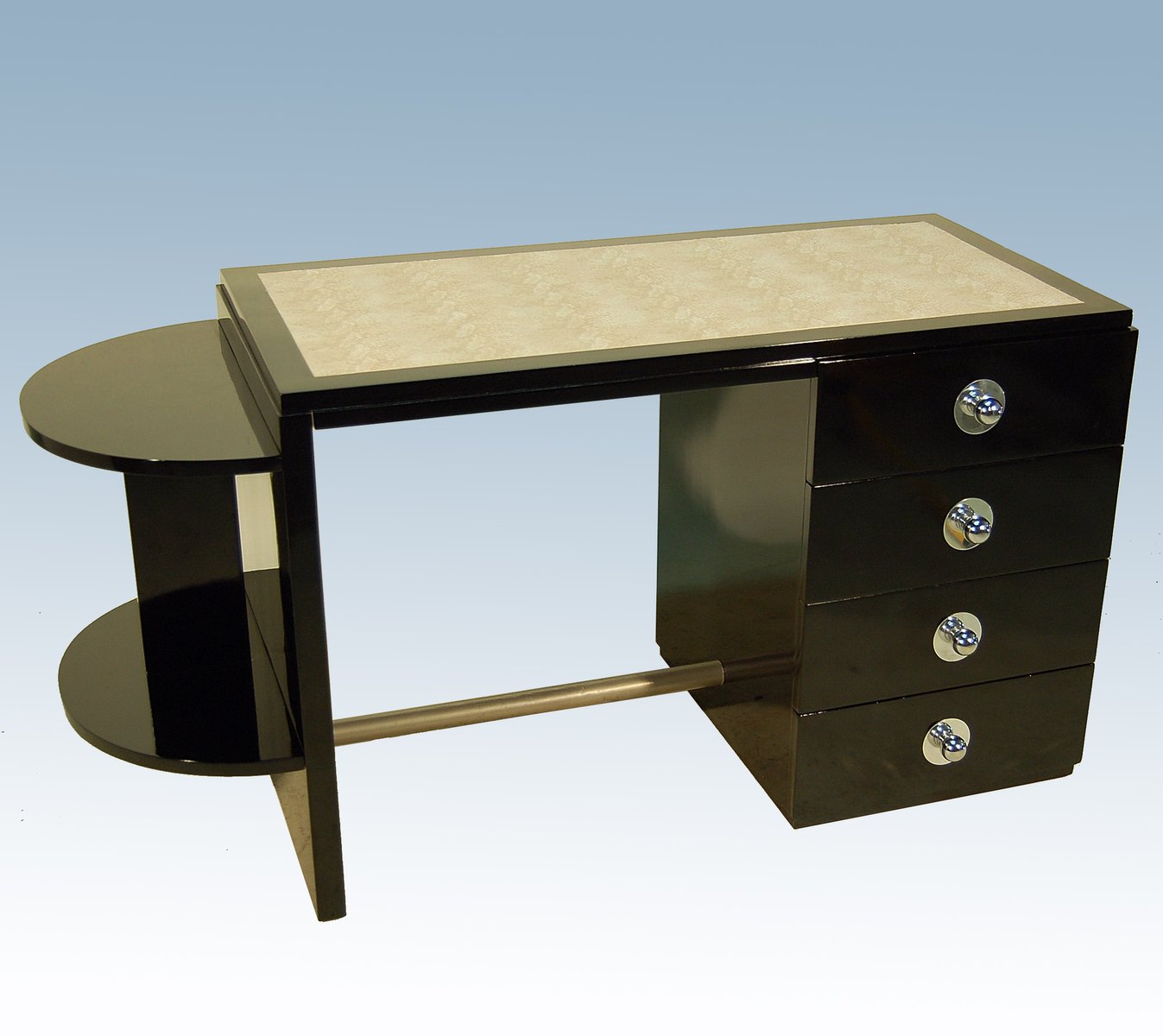 black lacquer desk black chrome art deco desk swivel chair in black lacquer for sale at pamono black lacquer desk black chrome art deco desk swivel chair in black lacquer for sale at pamono