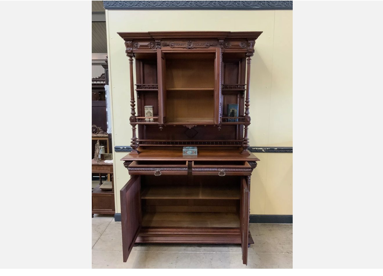 Neo Renaissance Column Neo-Renaissance Column Buffet, 1880s for sale at Pamono
