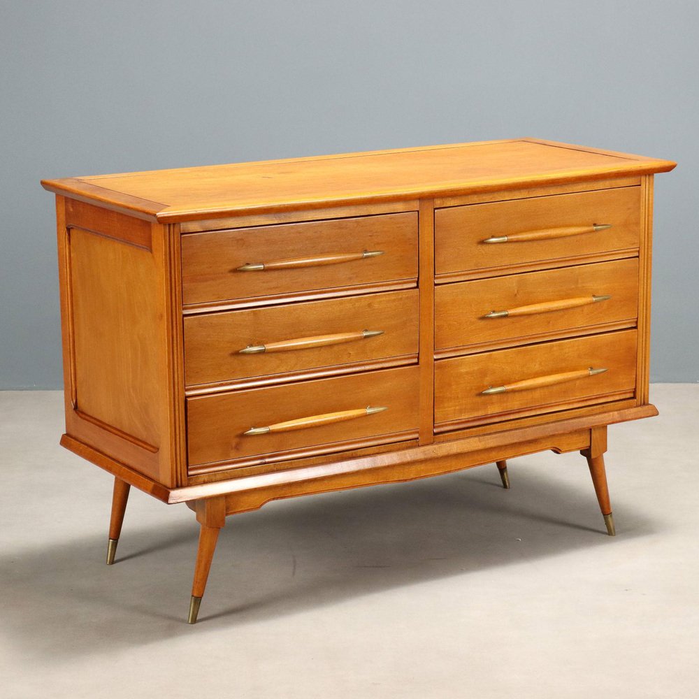 Vintage Six-Drawer Chest of Drawers, 1960s for sale at Pamono