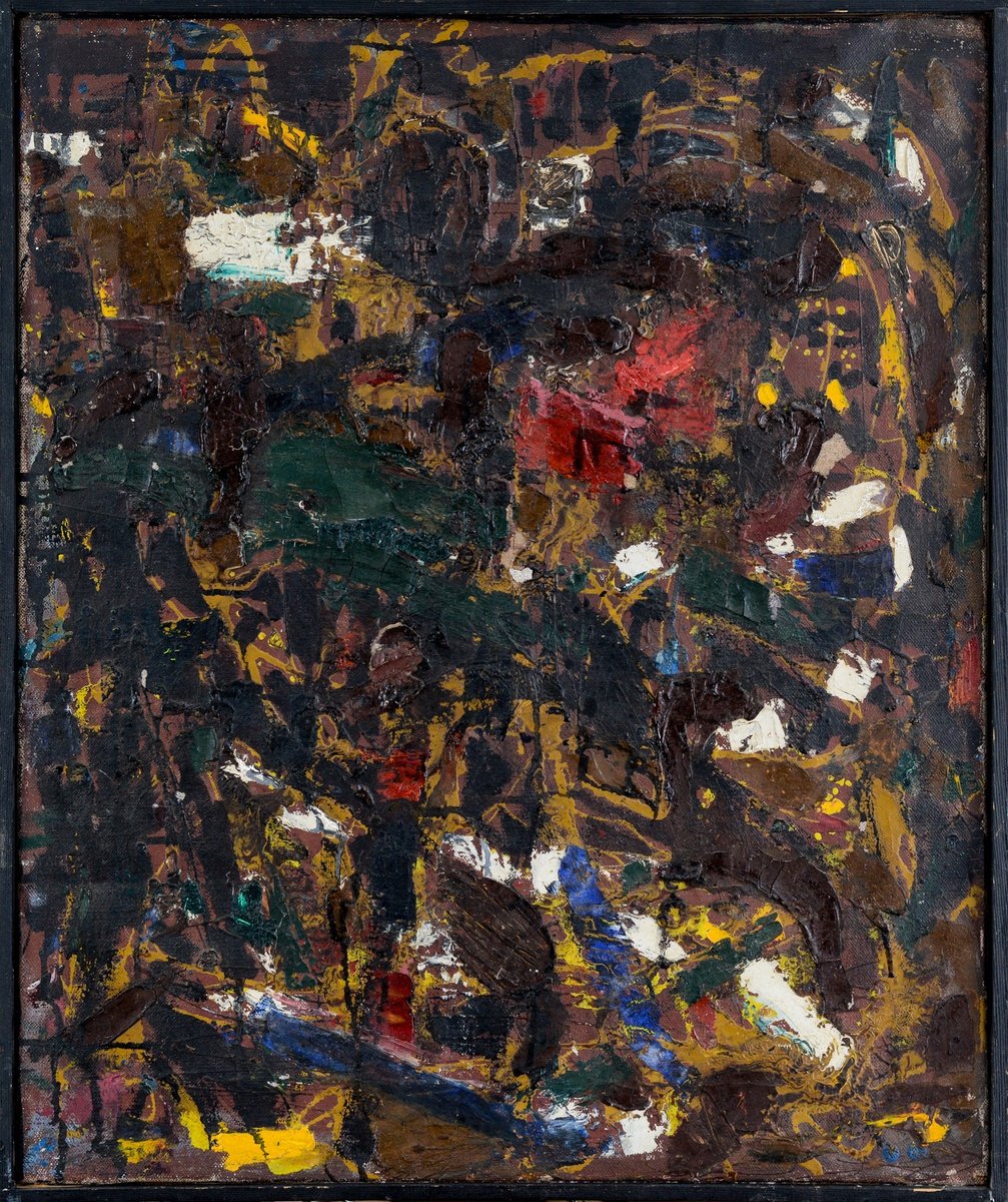 Roland Alexander, Abstract Expressionist Composition, 1950s-1960s, Oil ...