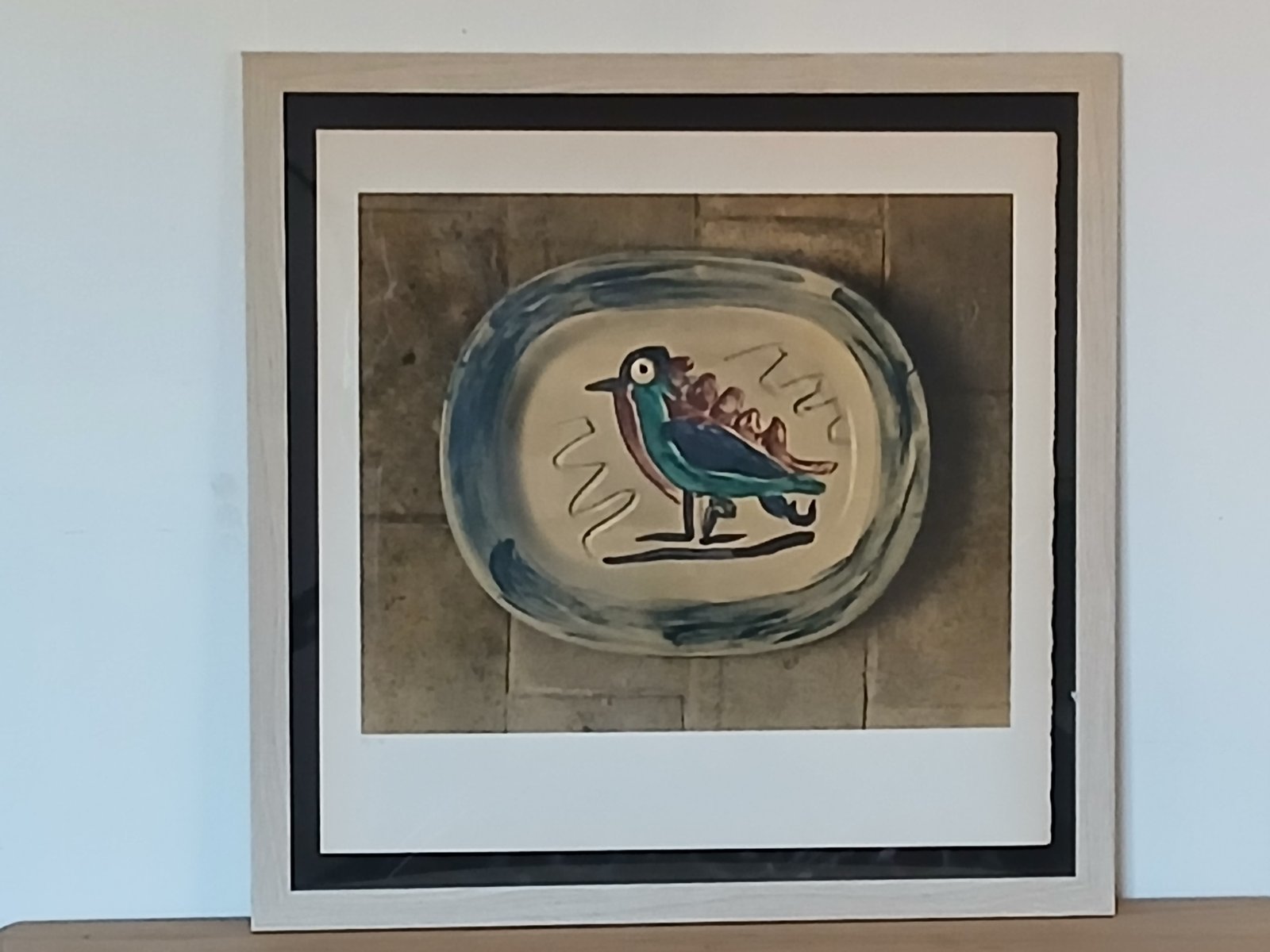 Lithographie Originale Pablo Picasso Madoura - Oiseau Coloré, Période Cubisme, Sur Papier