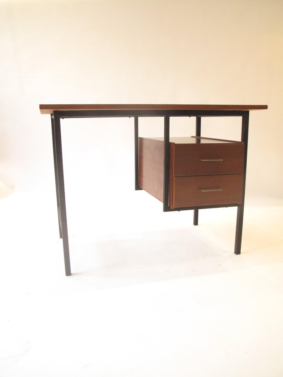 Schreibtisch aus Holz & Metall, 1960er bei Pamono kaufen