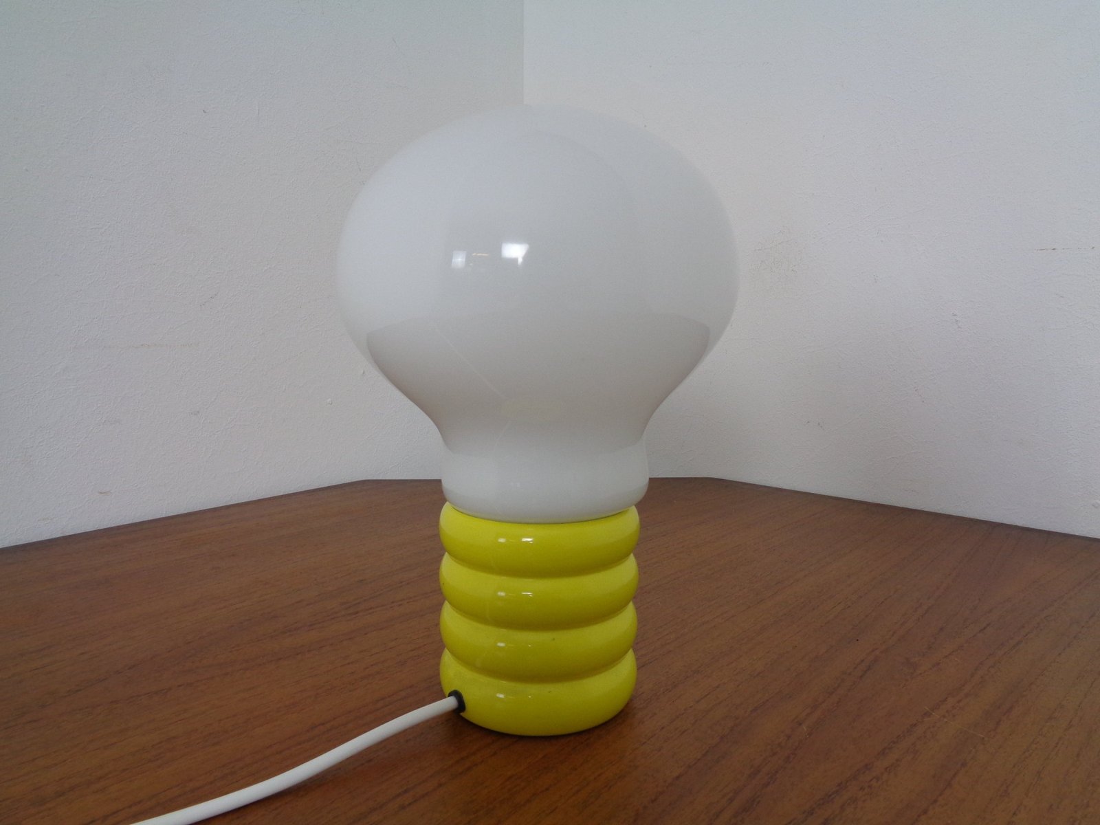 Yellow Opaline Glass Bulb Lamp by Ingo Maurer for M Design, 1960s for ...