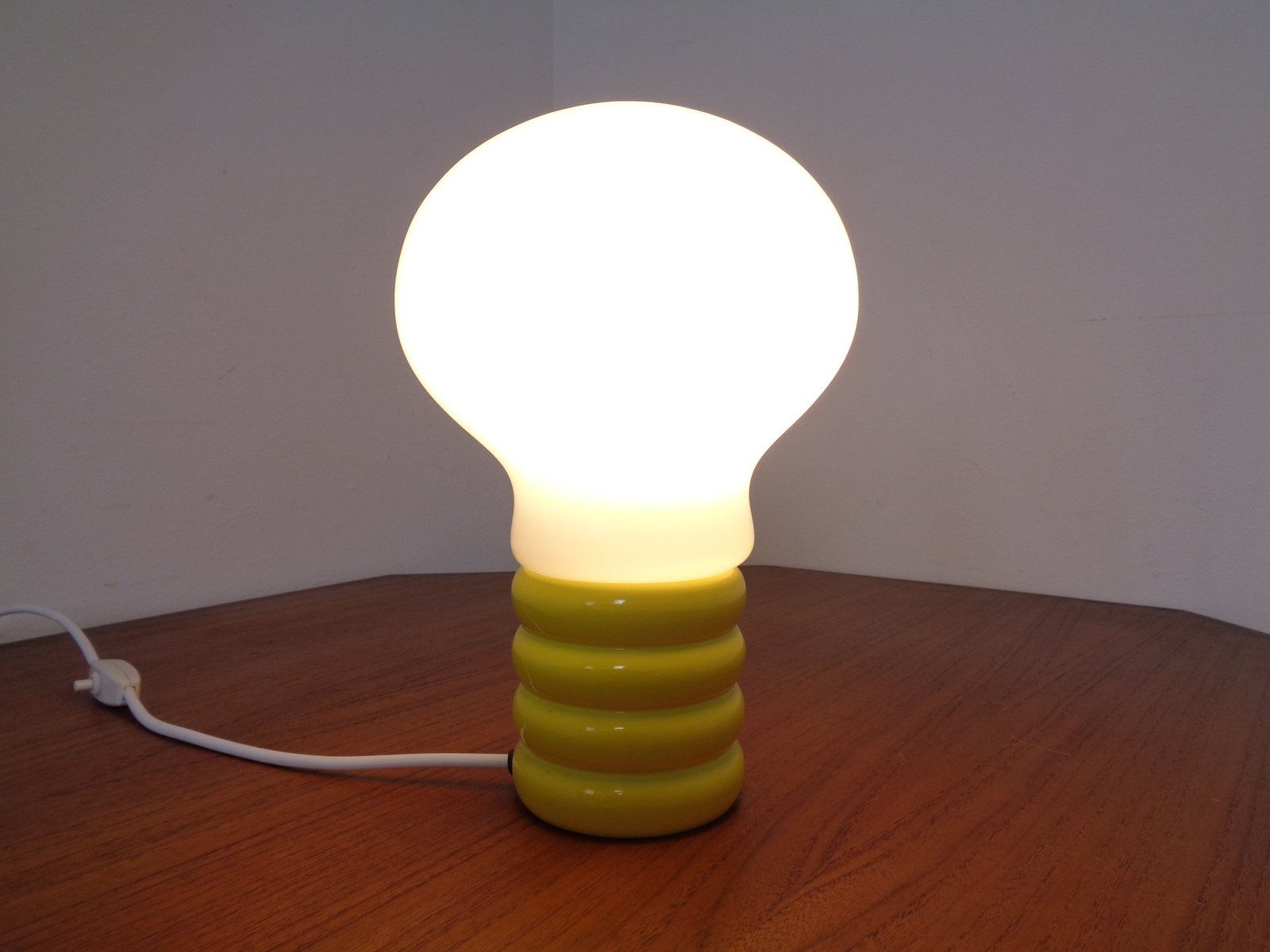 Yellow Opaline Glass Bulb Lamp by Ingo Maurer for M Design, 1960s for ...