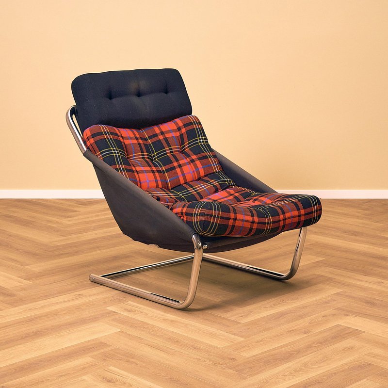 Französischer Sessel aus Chrom von Roche Bobois, 1970 bei Pamono kaufen