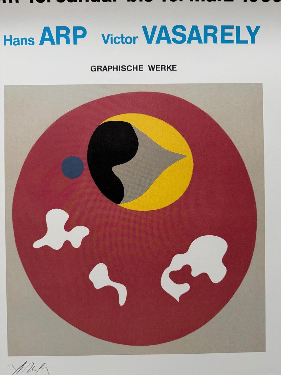 Hans Arp, Exhibition Poster, 1980s, Paper for sale at Pamono