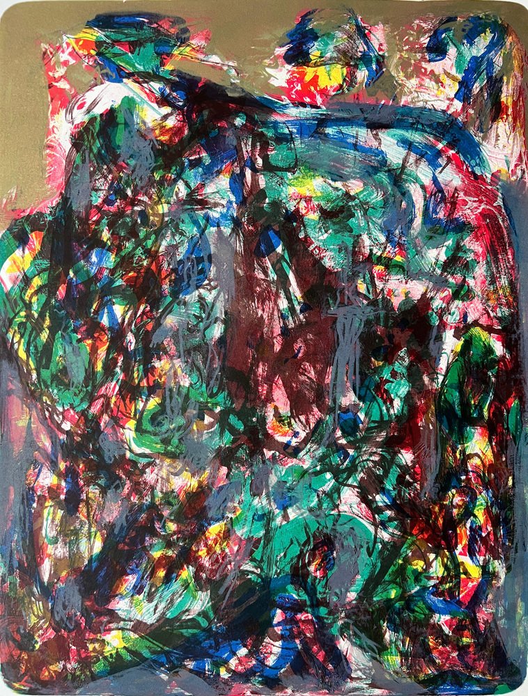 Estampe Originale Asger Jorn 1966 - Gravure Sur Cuivre Signée - Format 18.3 X 14.9 Pouces
