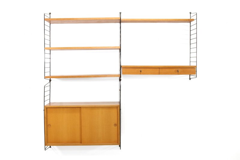 Vintage Wall System in Ash Wood by Kajsa & Nils Nisse Strinning for ...