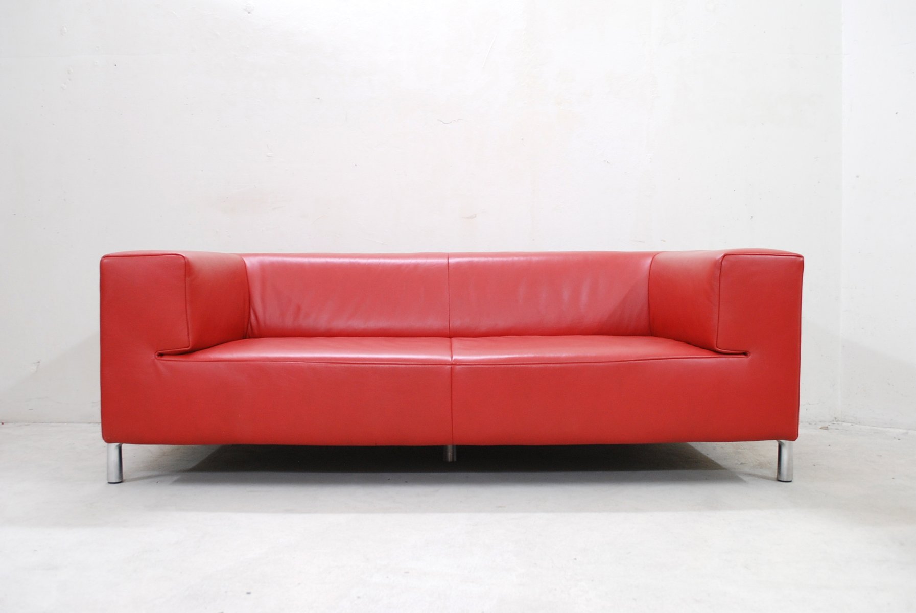 Vintage Red Leather Genesis Sofa From Koinor For At Pamono Vintage Red Leather Genesis Sofa From Koinor