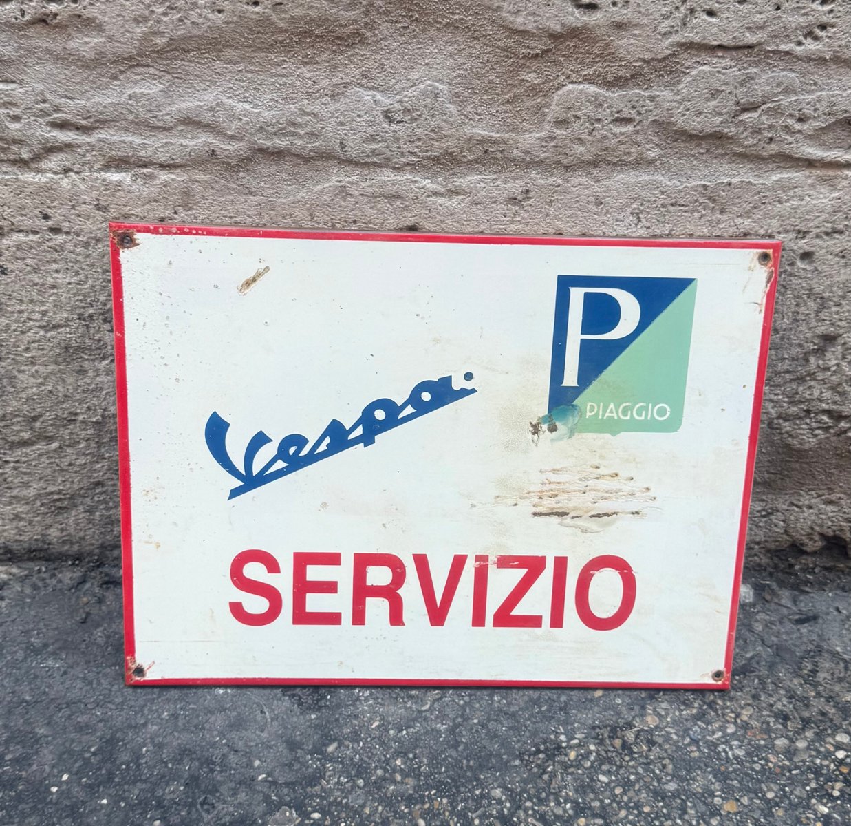 Vintage Piaggio Vespa Sign, 1960s for sale at Pamono
