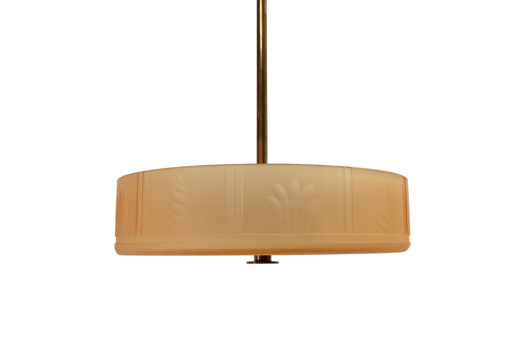 Swedish Ceiling Light From Orrefors 1930s